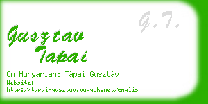 gusztav tapai business card