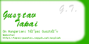 gusztav tapai business card